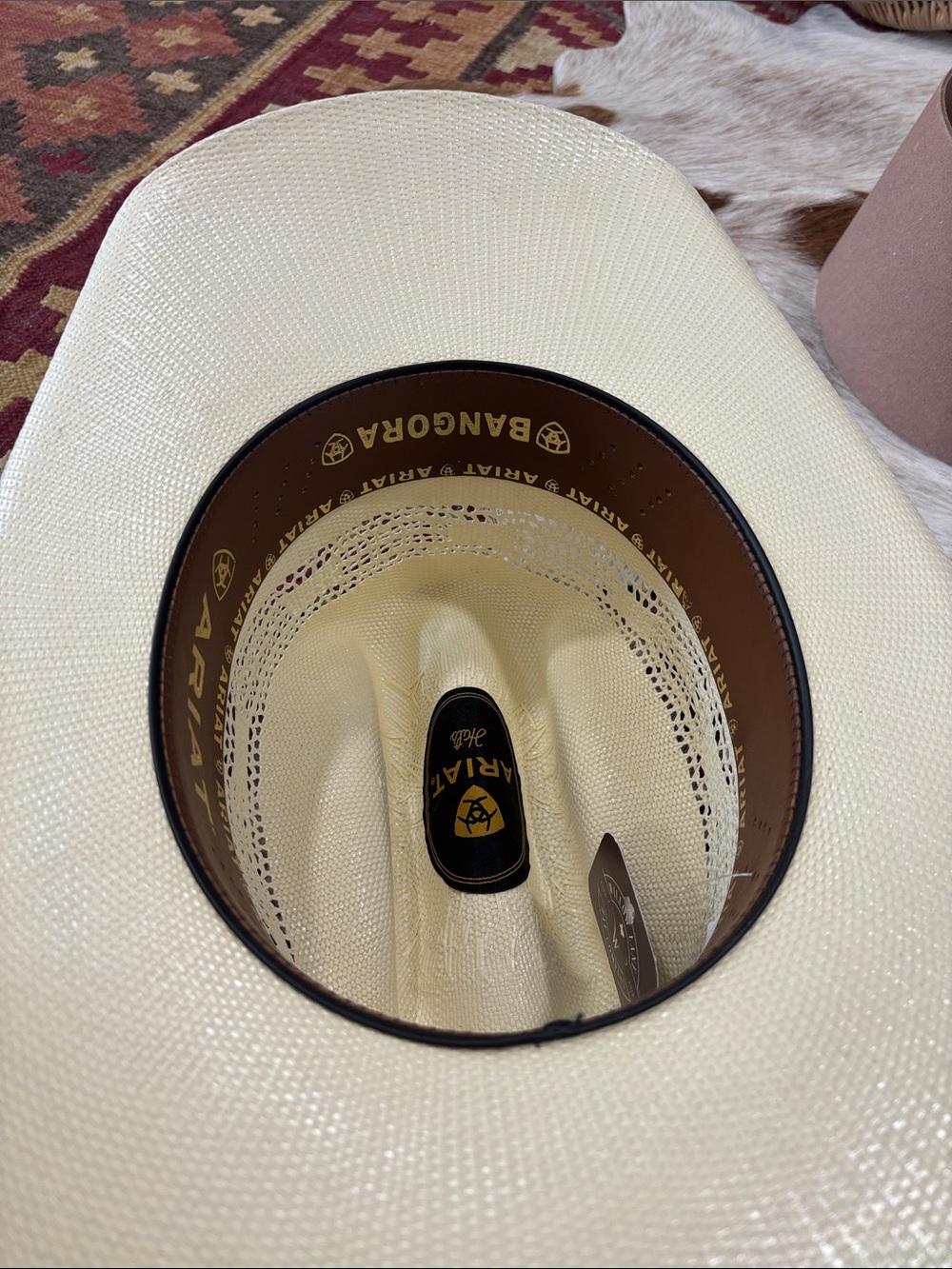 Ariat straw cowboy hat 7 3/8 - Picture 8 of 8